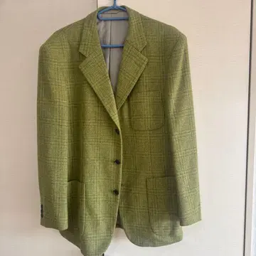 SIDNEY WINSTON 체크 무늬 그린 자켓