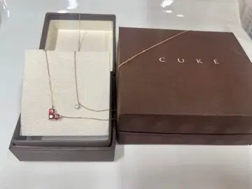 CUKE 2연 목걸이 하트형