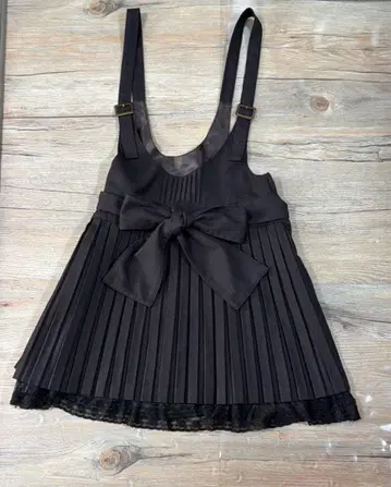 OLIVEdesOLIVE 여성용 블랙 플리츠 플레어 스커트 프릴 포함