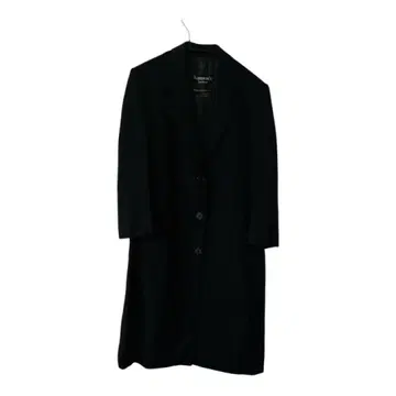 Lamson의 블랙 롱 코트 순수 캐시미어