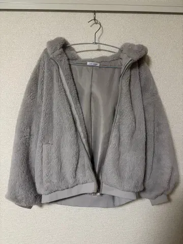 OLIVE de OLIVE 퍼 블루종 그레이