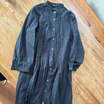 HEAVENLY 블랙 셔츠 원피스