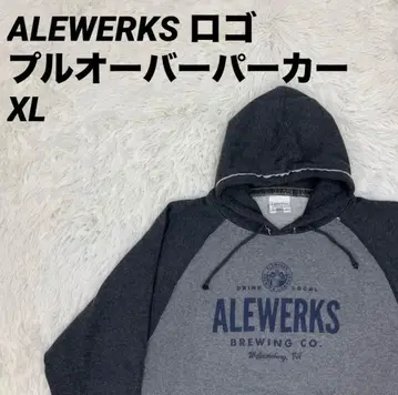 풀오버 후드티 후드 ALEWERKS 로고 그레이/다크 그레이