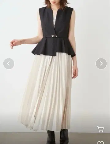 snidel 벨티드 페플럼 스위칭 원피스