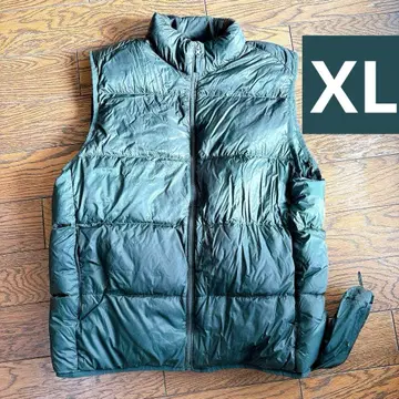 울트라 라이트 다운 베스트 그린 카키 그린