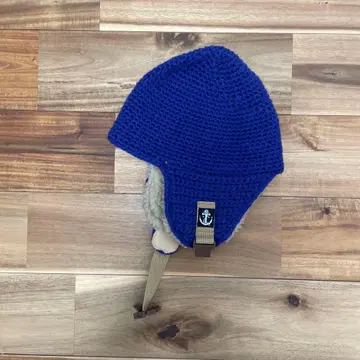 LADE 귀마개 파랑 니트 모자