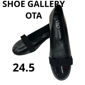[ 새상품 ] 슈 갤러리 오타 에나멜 리본 컴포트 슈즈 24.5