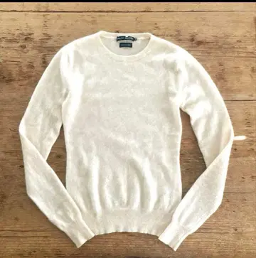 랄프 로렌 캐시미어 100% 크루넥 스웨터 아이보리