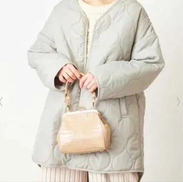 퀼팅 코트 민트 피스타치오 컬러 코트 내추럴 꾸뛰르