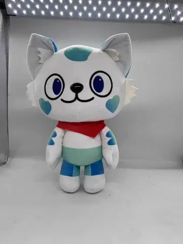 컬러풀 고양이 캐릭터 봉제 인형 약 30cm