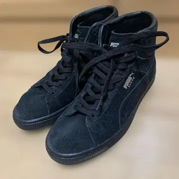 Puma 스웨이드 블랙 하이컷 스니커즈