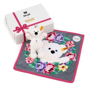 니혼바시 미츠코시 한정판 손수건 슈타이프 테디베어 앤 페이러