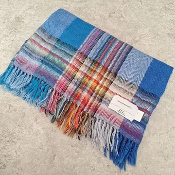 THE INOUE BROTHERS 알파카 멀티 컬러 체크 스톨