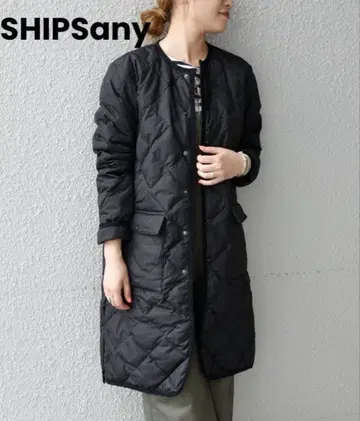 [ SHIPSany별주 ] TAION 파이핑 노카라 퀼팅 코트