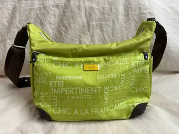 [ 미사용 ] ELLE 숄더백 라임 그린