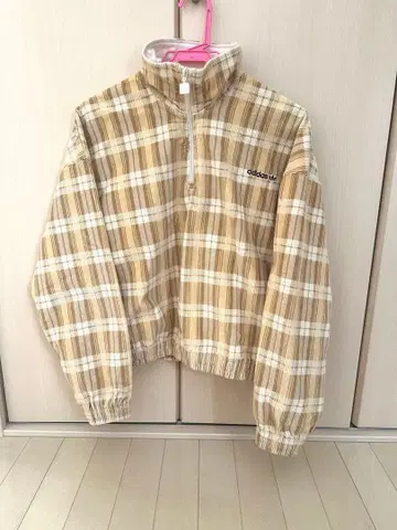 adidas 코듀로이 하프 지퍼 상의