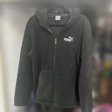 PUMA 블랙 플리스 자켓 L