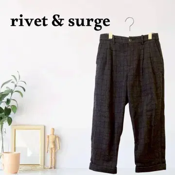 zG649 [ F ] 리벳 & 서지 하이라이즈 글렌체크