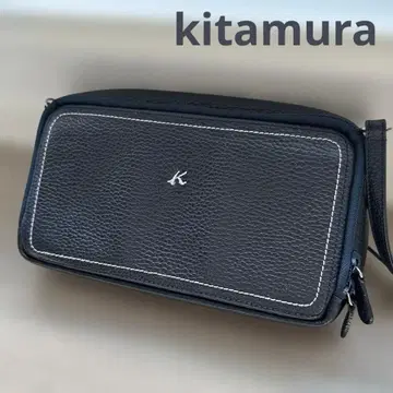 kitamura 자수 로고 2way 숄더백 지갑 미니백 천연 가죽