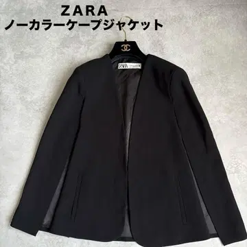 미사용급 자라 노카라 케이프 자켓 블랙 XS 포멀