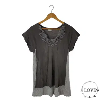 최종 가격 MIO 상의 튜닉 반팔 U넥 플레어 레이디 z1