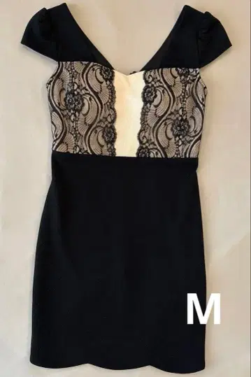 레이스 장식의 핏 미니 드레스