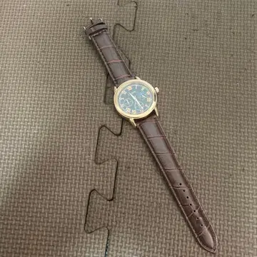 wove 골드 브라운 아날로그 시계