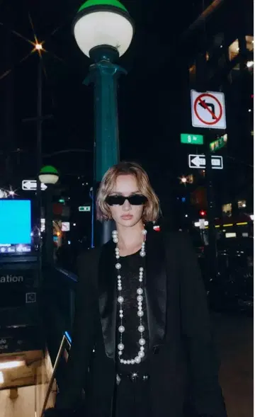 ZARA 메탈 코드 모조 진주 목걸이