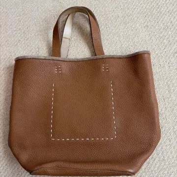 가격 인하 KOOS 코스 브라운 가죽 토트백