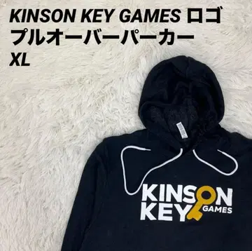 풀오버 후드티 후드 KINSON KEY GAMES 로고 블랙