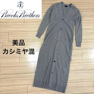 [ 새상품급 ] BROOKS BROTHERS 롱 가디건 캐시미어 혼방 울