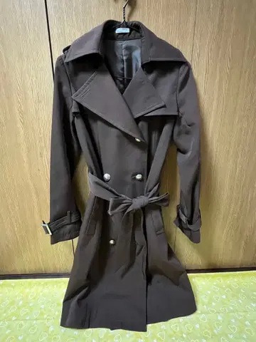 Joky gal 조키갸루 트렌치코트 브라운 M