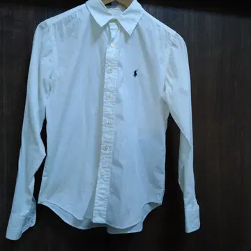 화이트 폴로 자수 긴팔 셔츠 사이즈 11