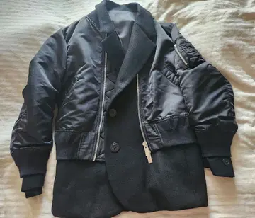 [ 새상품급 ] sacai MA-1 도킹 울 코트 블루종 size1