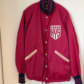 HYS 로고 나일론 자켓 빨간색