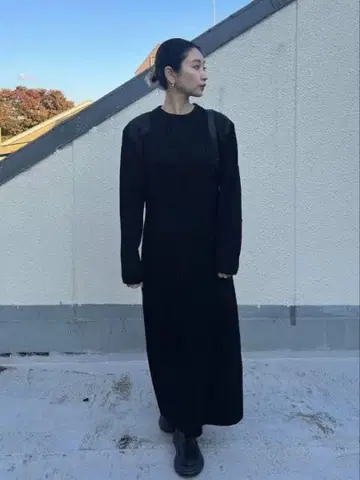 림아크 퀼팅 리브 니트 원피스 36