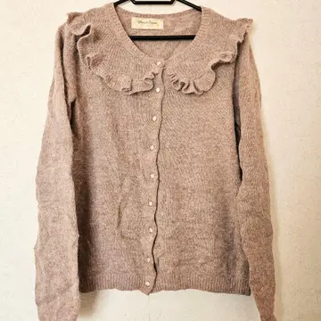 프릴 니트 가디건