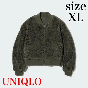 UNIQLO 유니클로 방풍 아우터 플리스 리브 블루종 보아 자켓