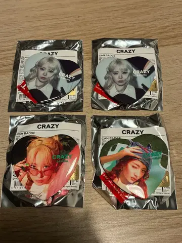 르세라핌 crazy 캔뱃지 4개 세트