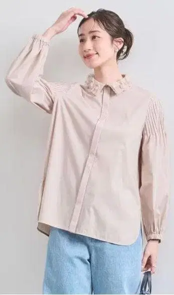 튤 칼라 2WAY 블라우스