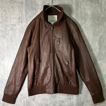 고급 양가죽 램 가죽 자켓 브라운 짧은 기장 천연 가죽 남성용