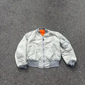 90s alpha ma-1 usa 짧은 기장 실버