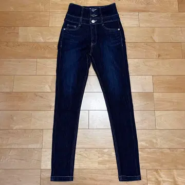 EMODA 하이웨스트 버튼 스키니 데님 w100m