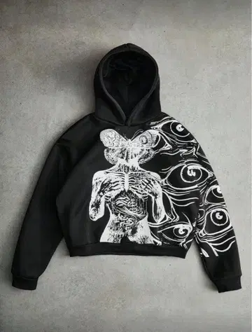 [ 새상품 ] 후드티 후디 긴팔 프린트 스트릿 y2k 해외 블랙