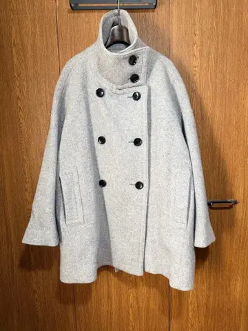 NOBLE 새상품급 울 더블 브레스트 피코트 그레이