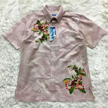 카리유시 의류 M 오키나와 정장 화려한 고급 반팔 고급 축하 단체 관광