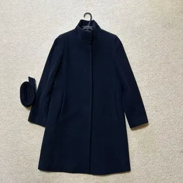 네이비 롱 코트 벨트 포함 온워드 카시야마 field/dream
