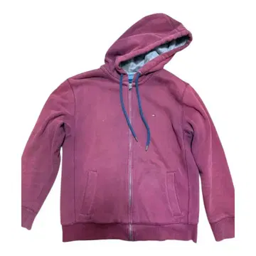 타미힐피거 와인 레드 풀 집업 후드티