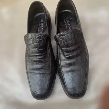 세르지오 로시 (Sergio Rossi) 악어 엠보싱 슬립온 유즈드