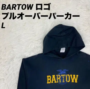 풀오버 후드티 후드 BARTOW 로고 블랙 L 사이즈